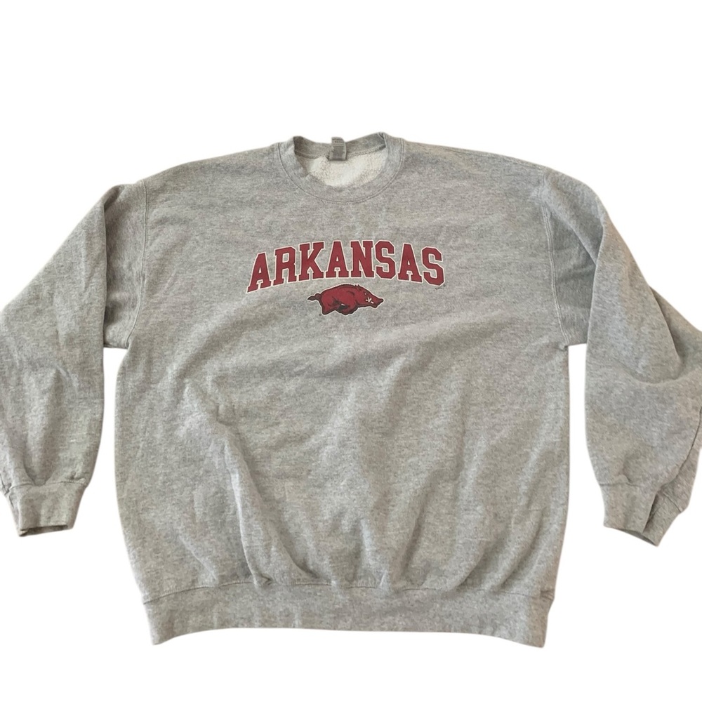 Gildan Gray Crewneck Sweater Arkansas Design